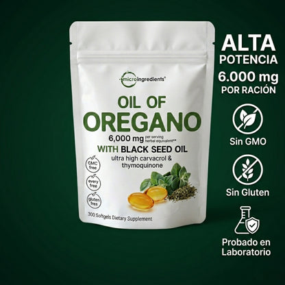 Aceite De Orégano 6000 Mg 60 capsulas