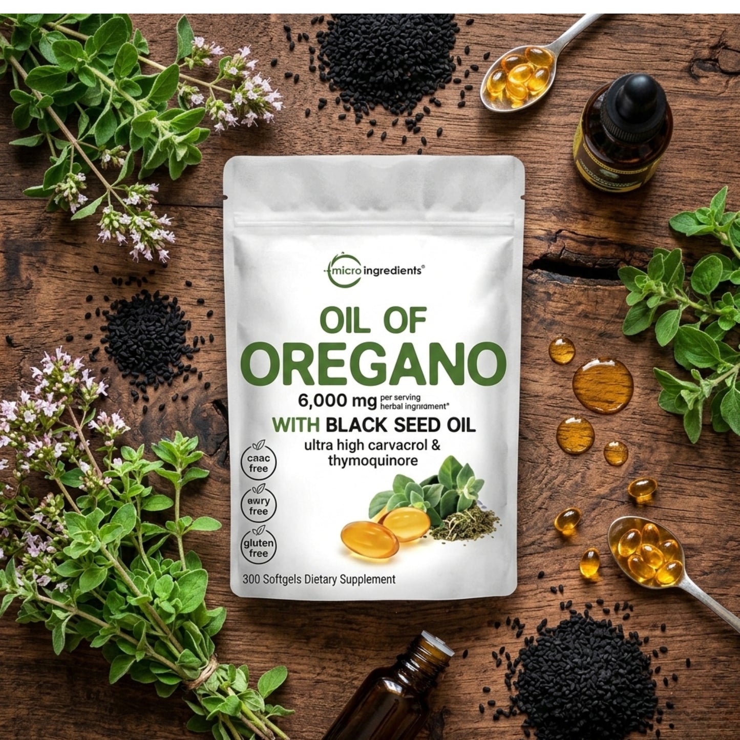 Aceite De Orégano 6000 Mg 60 capsulas